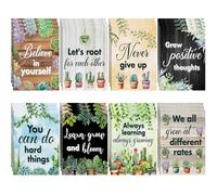 Jetec 24 Pcs Inspirational Mini Notebooks Bulk Kindness Pocket Notepads Motivational Quote Chalkboard Small Journals Back to School Gifts for Thank You Employee Teacher Volunteer (Plant)