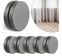 Jetec Pesos de Cortinas Redondos Magnéticos Pesos de Cortinas de Ducha Imanes de Mantel Fuertes Pesos Magnéticos Impermeable para Mantel Cortina (Gris, 6 Pares)