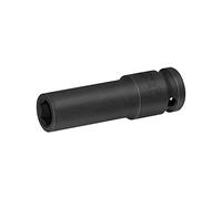 Jetech 1/2 Inch Drive Vaso de Impacto Profundo de 12mm con Diseño de 6 Puntas, Acero Aleado al Cromo Molibdeno con Tratamiento Térmico, Métrico