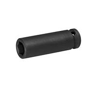 Jetech 1/2 Inch Drive Vaso de Impacto Profundo de 15mm con Diseño de 6 Puntas, Acero Aleado al Cromo Molibdeno con Tratamiento Térmico, Métrico