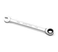 Jetech 11 mm Llave de engranaje de trinquete combinada, llave de engranaje de acero Cr-V de grado industrial métrica en acabado de cromo pulido