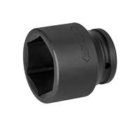 Jetech Enchufe de impacto estándar de 50 mm, fabricado con acero de aleación de cromo molibdeno, tratado térmicamente, diseño de 6 puntos, métrico