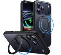 JETech Funda Anillo Giratorio 360 Grados para iPhone 17 Pro MAX 6,9 Pulgadas con Botón Control Cámara, Compatible con MagSafe, Carcasa Slim Antigolpes con Soporte & Porta Anillos (Negro)
