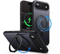 JETech Funda Anillo Giratorio 360 Grados para iPhone Air con Botón Control Cámara, Compatible con MagSafe, Carcasa Slim Antigolpes con Soporte & Porta Anillos (Negro)