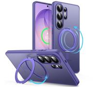 JETech Funda Anillo Giratorio 360 Grados para Samsung Galaxy S26 Ultra, Compatible con MagSafe, Carcasa Antigolpes Mate con Soporte & Porta Anillos (Garza Púrpura)