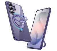 JETech Funda Anillo Giratorio 360 Grados para Samsung Galaxy S26 Ultra, Compatible con MagSafe, Carcasa Antigolpes Claro con Soporte & Porta Anillos (Garza Púrpura)