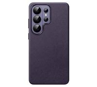 JETech Funda Cuero para Samsung Galaxy S26 Ultra, Compatible con MagSafe, Carcasa Antideslizante Agarre con Botón Metal, Forro Microfibra Suave (Garza Púrpura)