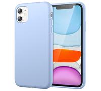 JETech Funda de Silicona para iPhone 11, Azul Claro | Tacto Suave Sedoso, Protección Antigolpes, Resistente a Arañazos, Forro de Microfibra