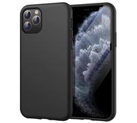 JETech Funda Silicona para iPhone 11 Pro 5,8 Pulgadas, Protectora de Cuerpo Completo con Tacto Suave y Sedoso, Antigolpes Carcasa con Forro de Microfibra (Negro)
