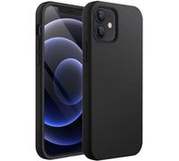 JETech Funda de Silicona para iPhone 12/12 Pro, Negro