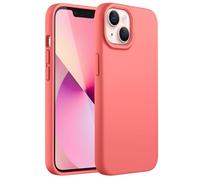 JETech Funda de Silicona para iPhone 13, Pomelo Rosa | Tacto Suave Sedoso, Protección Antigolpes, Resistente a Arañazos, Forro de Microfibra