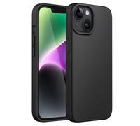 JETech Funda de Silicona para iPhone 14, Negro | Tacto Suave Sedoso, Carcasa Protección Antigolpes, Resistente a Arañazos, Forro de Microfibra