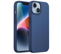 JETech Funda de Silicona para iPhone 14 Plus, Azul Cobalto | Tacto Suave Sedoso, Carcasa Protección Antigolpes, Resistente a Arañazos, Forro de Microfibra