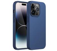 JETech Funda de Silicona para iPhone 14 Pro MAX, Azul Cobalto | Tacto Suave Sedoso, Carcasa Protección Antigolpes, Resistente a Arañazos, Forro de Microfibra
