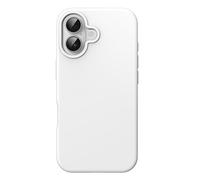 JETech Funda de Silicona para iPhone 16, Blanco | Tacto Suave Sedoso, Carcasa Protección Antigolpes, Resistente a Arañazos, Forro de Microfibra