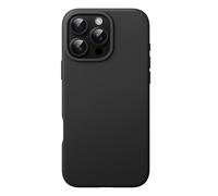 JETech Funda de Silicona para iPhone 16 Pro, Negro | Tacto Suave Sedoso, Carcasa Protección Antigolpes, Resistente a Arañazos, Forro de Microfibra
