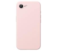 JETech Funda de Silicona para iPhone 17e/16e, Rosa Palo | Tacto Suave Sedoso, Carcasa Protección Antigolpes, Resistente a Arañazos, Forro de Microfibra