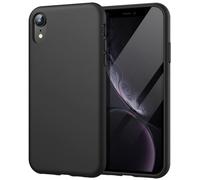 JETech Funda de Silicona para iPhone XR 6,1 Pulgadas, Sedoso-Tacto Suave, Cubierta a Prueba de Golpes con Forro de Microfibra (Negro)