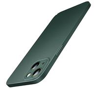 JETech Funda Fina Mejorada (0,85 mm Grosor) para iPhone 13 6,1 Pulgadas, Cubierta Lente Cámara Protección Completa, Ultrafina Ligera Carcasa Mate PC Duro, Carga Inalámbrica (Verde Noche)