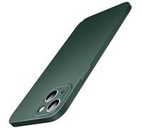 JETech Funda Fina Mejorada (0,85 mm Grosor) para iPhone 14 Plus 6,7 Pulgadas, Cubierta Lente Cámara Protección Completa, Ultrafina Ligera Carcasa Mate PC Duro, Carga Inalámbrica (Verde Noche)