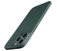 JETech Funda Fina Mejorada (0,85 mm Grosor) para iPhone 14 Pro 6,1 Pulgadas, Cubierta Lente Cámara Protección Completa, Ultrafina Ligera Carcasa Mate PC Duro, Carga Inalámbrica (Verde Noche)