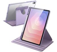 JETech Funda Giratoria para Galaxy Tab S10+/S9 FE+/S9+ 12,4", Lavanda | Para 2024/2023 Modelo, Soporte Giratorio 360°, Diseño con Carcasa Trasera Transparente, con S Pen Soporte