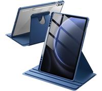 JETech Funda Giratoria para Galaxy Tab S10+/S9 FE+/S9+ 12,4", Marino