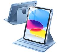JETech Funda Giratoria para iPad (A16) 11.ª/10.ª Generación (2025/2022) con Soporte para Pencil, Carcasa Soporte Rotación de 360 Grados Protectora Respaldo Clara (Azul)