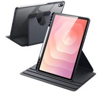 JETech Funda Giratoria para Samsung Galaxy Tab S11 con Porta para S Pen, Carcasa Protectora Soporte Rotación de 360 Grados Respaldo Claro, Auto-Estela/Sueño (Gris)