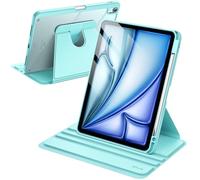 JETech Funda Giratoria Solo para iPad Air 11 Pulgadas M4/M3/M2 (2026/2025/2024), iPad Air 5/4 (2022/2020 Modelo) con Soporte para Pencil, Carcasa Soporte Rotación de 360 Grados (Azul Menta)