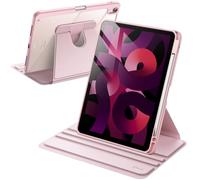 JETech Funda Giratoria Solo para iPad Air 11 Pulgadas M4/M3/M2 (2026/2025/2024), iPad Air 5/4 (2022/2020 Modelo) con Soporte para Pencil, Carcasa Soporte Rotación de 360 Grados (Rosado)
