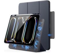 JETech Funda Magnética Desmontable para iPad Pro 13 Pulgadas M5/M4 (2025/2024) con Porta para Pencil, Carcasa Clara Giratorio Extraíble, Soporte para Retrato/Paisaje (Gris)