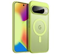 JETech Funda Magnética para Google Pixel 10/10 Pro 2025, Compatible con MagSafe y Cargador Pixelsnap, Carcasa Antigolpes Translúcida Mate Respaldo (Verde Lima)