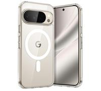 JETech Funda Magnética para Google Pixel 10/10 Pro 2025 Compatible con MagSafe y Cargador Pixelsnap, Carcasa Antigolpes, Anti-Arañazos Respaldo Transparente (Transparente)