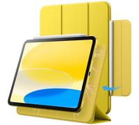 JETech Funda Magnética para iPad (A16) 11.ª/10.ª Generación (2025/2022), Accesorio Magnético, Slim Carcasa con Auto-Sueño/Estela (Amarillo)