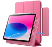 JETech Funda Magnética para iPad (A16) 11.ª/10.ª Generación (2025/2022), Accesorio Magnético, Slim Carcasa con Auto-Sueño/Estela (Rosado)
