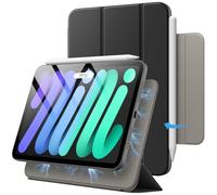 JETech Funda Magnética para iPad Mini (A17 Pro, 2024 Modelo, 7.ª Generación) / Mini 6 (2021 Modelo, 6.ª Generación), Delgada Smart Cover con Auto-Sueño/Estela (Negro)