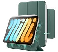 JETech Funda Magnética para iPad Mini (A17 Pro, 2024 Modelo, 7.ª Generación) / Mini 6 (2021 Modelo, 6.ª Generación), Delgada Smart Cover con Auto-Sueño/Estela (Verde Brumoso)