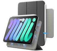 JETech Funda Magnética para iPad Mini (A17 Pro, 2024 Modelo, 7.ª Generación) / Mini 6 (2021 Modelo, 6.ª Generación), Delgada Smart Cover con Auto-Sueño/Estela (Gris Espacial)