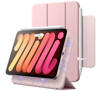 JETech Funda Magnética para iPad Mini (A17 Pro, 2024 Modelo, 7.ª Generación) / Mini 6 (2021 Modelo, 6.ª Generación), Delgada Smart Cover con Auto-Sueño/Estela (Rosado)