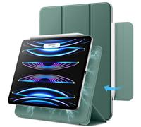 JETech Funda Magnética para iPad Pro 11 Pulgadas (2022/2021/2020/2018 Modelo) y iPad Air 5/4 10,9 Pulgadas, Soporte de Apple Pencil 2ª generación de Carga, Accesorio Magnético (Verde Brumoso)