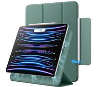JETech Funda Magnética para iPad Pro 12,9" 6/5/4/3, Verde Brumoso | Para 2022/2021/2020/2018 Modelo, Diseño Inteligente Slim, Pencil 2.ª Carga, Activación/Reposo Automático, Carcasa Ligera