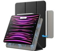 JETech Funda Magnética para iPad Pro 12,9 Pulgadas 2022/2021/2020/2018 (6.ª/5.ª/4.ª/3.ª Generación), Pencil 2.ª Generación de Carga, Carcasa Auto-Sueño/Estela (Negro)