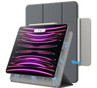 JETech Funda Magnética para iPad Pro 12,9 Pulgadas 2022/2021/2020/2018 (6.ª/5.ª/4.ª/3.ª Generación), Pencil 2.ª Generación de Carga, Carcasa Auto-Sueño/Estela (Gris Espacial)