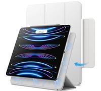 JETech Funda Magnética para iPad Pro 12,9 Pulgadas 2022/2021/2020/2018 (6.ª/5.ª/4.ª/3.ª Generación), Pencil 2.ª Generación de Carga, Carcasa Auto-Sueño/Estela (Plata)