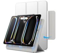 JETech Funda Magnética para iPad Pro 13 Pulgadas M5/M4 (2025/2024), Soporte Pencil Pro y Pencil (USB-C), Potente Magneto, Carcasa Slim Tríptica Tableta Soporte con Auto-Sueño/Estela (Plata)