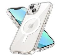 JETech Funda Magnética para iPhone 13 Mini 5,4 Pulgadas Compatible con MagSafe Carga Inalámbrica, Carcasa Antigolpes, Parte Trasera Transparente Anti-Arañazos (Transparente)