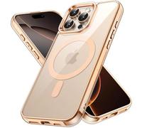 JETech Funda Magnética para iPhone 16 Pro MAX 6,9 Pulgadas Compatible con MagSafe, Carcasa Antigolpes, Anti-Arañazos Respaldo Transparente (Desierto)