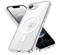 JETech Funda Magnética para iPhone 16e 6,1 Pulgadas 2025 Compatible con MagSafe, Carcasa Antigolpes, Anti-Arañazos Respaldo Transparente (Transparente)