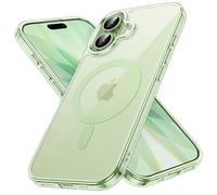 JETech Funda Magnética para iPhone 17 6,3 Pulgadas Compatible con MagSafe, Carcasa Antigolpes, Anti-Arañazos Respaldo Transparente (Verde Salvia)